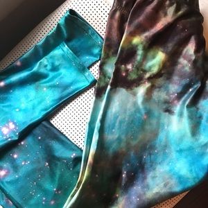 Blackmilk Galaxy Green leggings